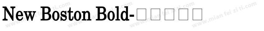New Boston Bold字体转换